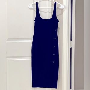 Black Midi Express dress with beautiful button detail